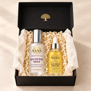 Evening Renewal Ritual: Recovery Mist 50 mL and Sacred Hours 30 mL in a Nana gift box
